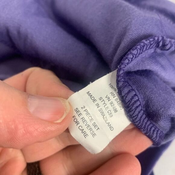 Sara Morgan Womens 2X Purple Velour Zip-Up Jacket With Embroidered Floral Design - Picture 5 of 6